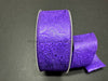 841-40-464: Purple Flower Embossed 2.5X50Y Ribbon