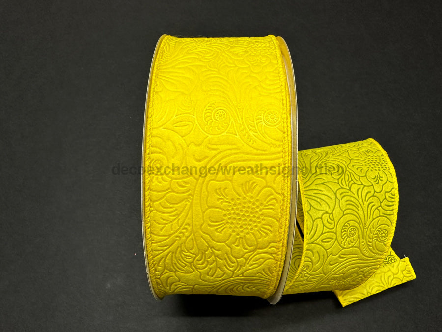 841-40-468: Daffodil Flower Embossed 2.5X50Y Ribbon