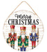 10.5"Dia Merry Christmas W/Nutcrackers Black/Red/Emerald/Blue AP7423A5 - DecoExchange®