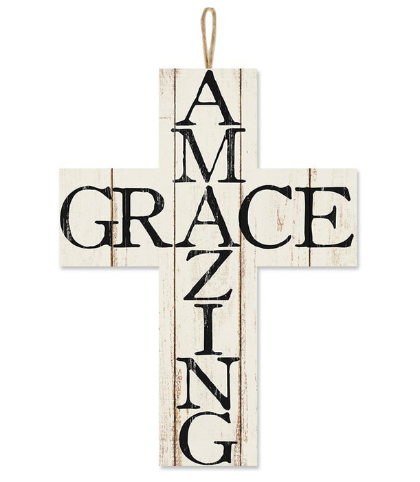 13.75"H X 10"L Amazing Grace Off White/Black AP8215
