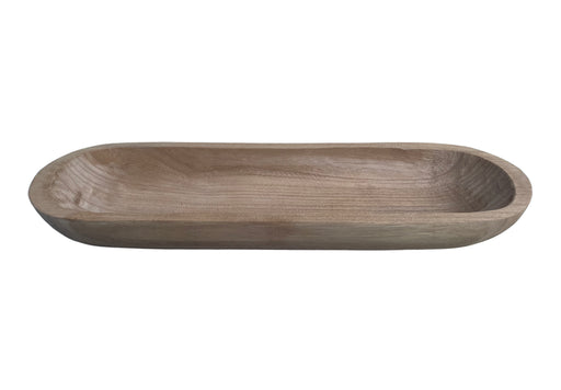 19.5"L X 5.5"W Paulownia Wood Tray Honey Brown AW984530 - DecoExchange®