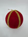 4" Red Velvet With Gold Braid Ornament 4531108 - DecoExchange®