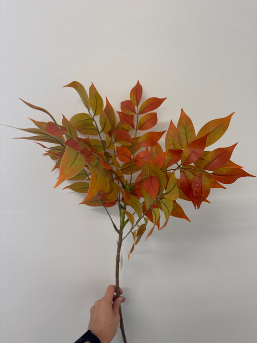 29.5"L Fabric Ficus Spray Orange/Green FG654132 - DecoExchange®