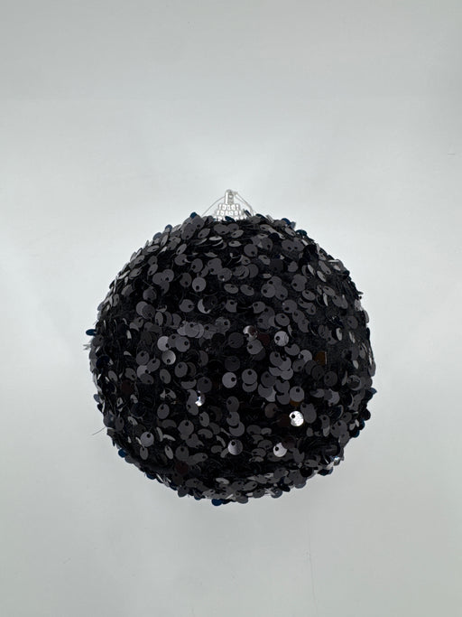 4.5" Sequin Glamour Ball Ornament MTX75879-BLCK - DecoExchange®