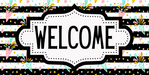 Confetti Welcome Sign, DCO-01254, Sign For Wreath, 6x12" Metal Sign - DecoExchange®