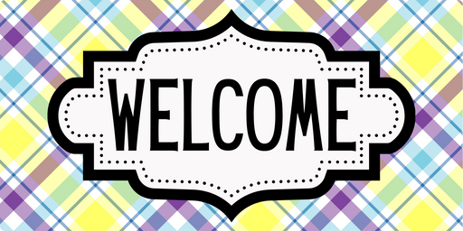 Easter Welcome, DCO-01260-1, Sign For Wreath, 6x12 wood Sign