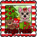 Yorkie Wreath Sign, Jingle Paws Dog Sign, 12" Wreath Sign, DCO-W-00155