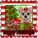 Yorkie Wreath Sign, Yappy Holidays Dog Sign, 12" Wreath Sign, DCO-W-00159