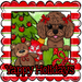 Poodle Wreath Sign, Yappy Holidays Dog Sign, 22" door hanger, DCO-W-00161-DH