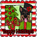 German Shepherd Wreath Sign, Yappy Holidays Dog Sign, 12in Wreath Sign, DCO-W-00178