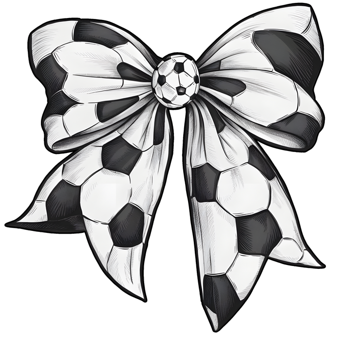 Bow Door Hanger, Soccer Coquette Bow, wood sign, DCO-W-01180-DH, 22" Door Hanger - DecoExchange®