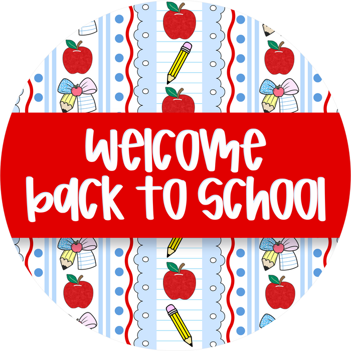 Teacher Sign, Welcome Back To School, DECOE-5320, 18" Door Hanger