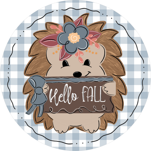 Fall Sign, Hello Fall, DECOE-5322-DH, 18" Door Hanger