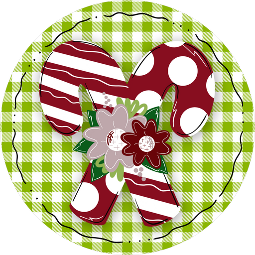 Christmas Sign, Candy Cane Sign, DECOE-5327-DH, 18" Door Hanger