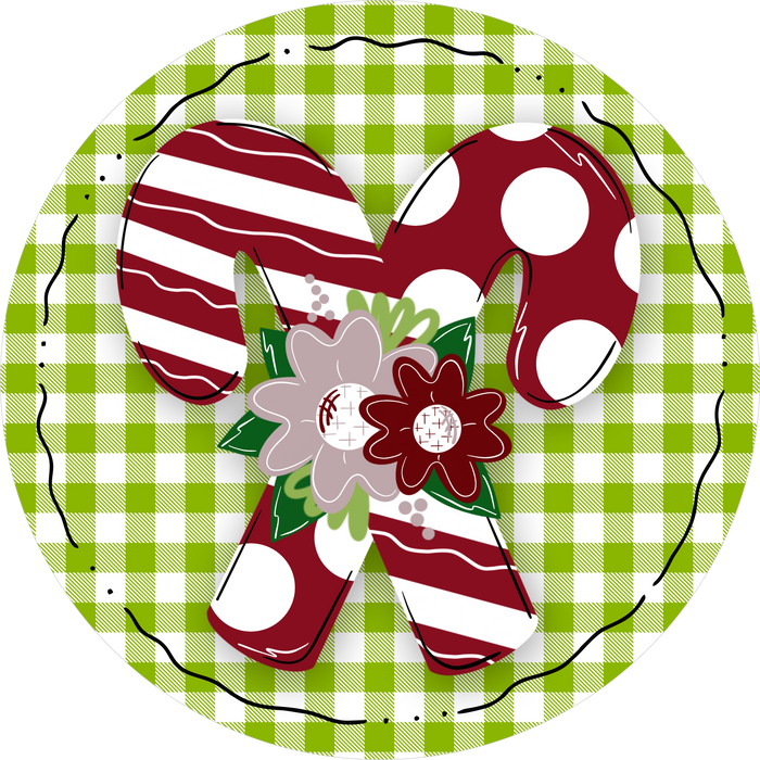 Christmas Sign, Candy Cane Sign, DECOE-5327-DH, 18" Door Hanger