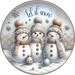 Snowman Sign, Let It Snow, DECOE-5338, Sign For Wreath, 10" Metal Sign