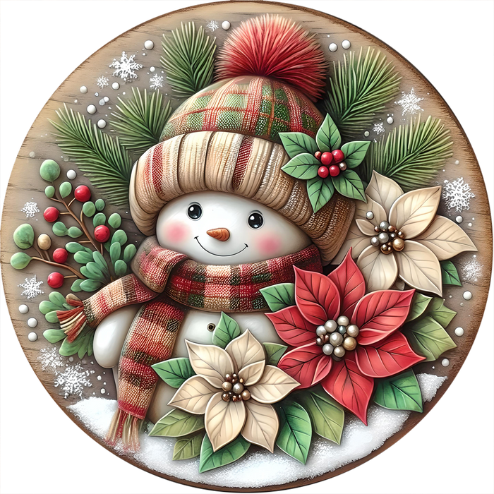Snowman Sign, DECOE-5344, Sign For Wreath, 10" Metal Sign