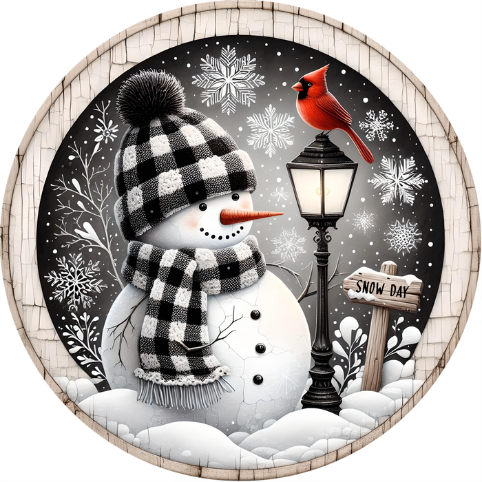 Snowman Sign, Winter Sign, DECOE-5347-D, Sign For Wreath, 10" Wood Sign