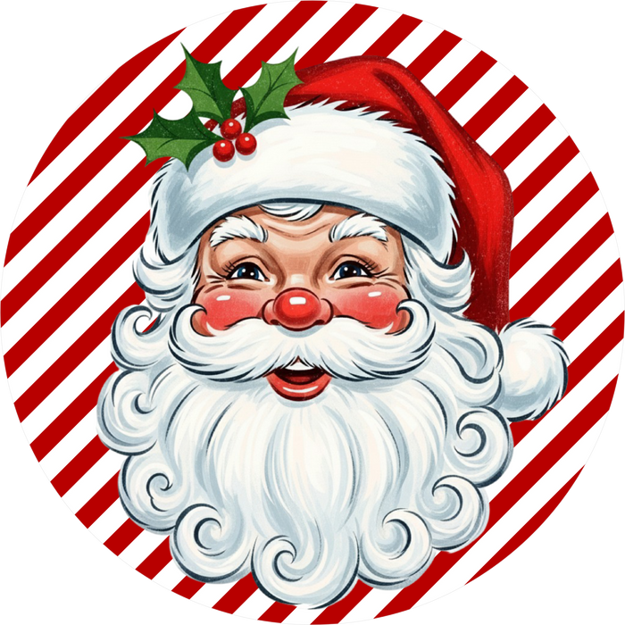 Christmas Sign, Santa Sign, DECOE-5348-D, Sign For Wreath, 10" Wood Sign