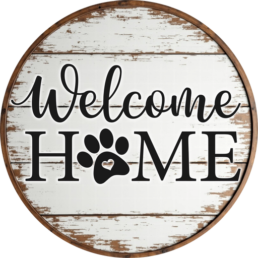 Dog Sign, Welcome Sign, DECOE-5351, Sign For Wreath, 10" Metal Sign