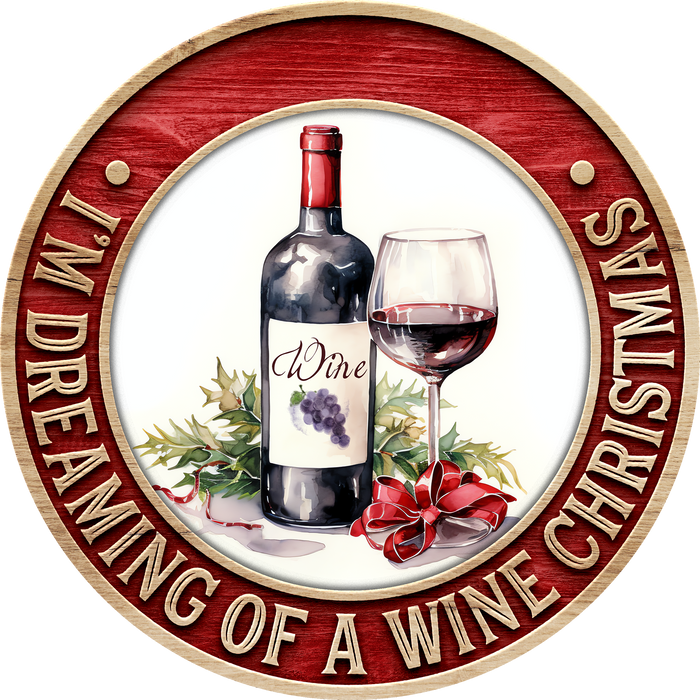 Christmas Sign, Wine Christmas, DECOE-5362-DH, 18" Door Hanger
