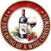 Christmas Sign, Wine Christmas, DECOE-5362-D, Sign For Wreath, 10" Wood Sign