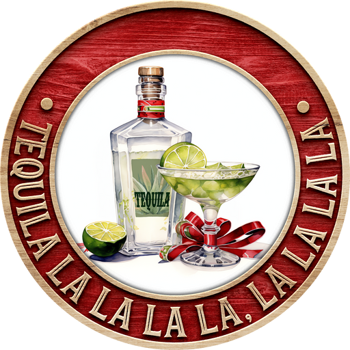 Christmas Sign, Tequila Christmas, DECOE-5367-DH, 18" Door Hanger