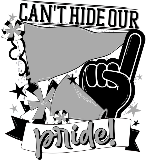 School Pride Door Hanger, Black and Light Grey, DECOE-W-904909-DH , 22" Door Hanger - DecoExchange®