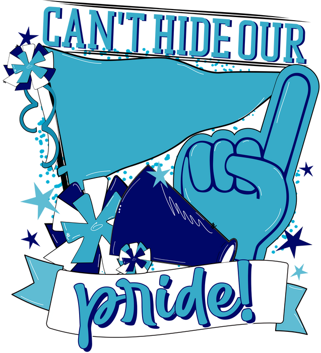 School Pride Door Hanger, Columbia Blue and Navy, DECOE-W-904911-DH , 22" Door Hanger - DecoExchange®