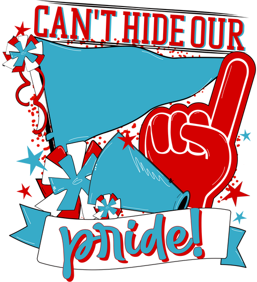 School Pride Door Hanger, Columbia Blue and Red, DECOE-W-904912-DH , 22" Door Hanger - DecoExchange®