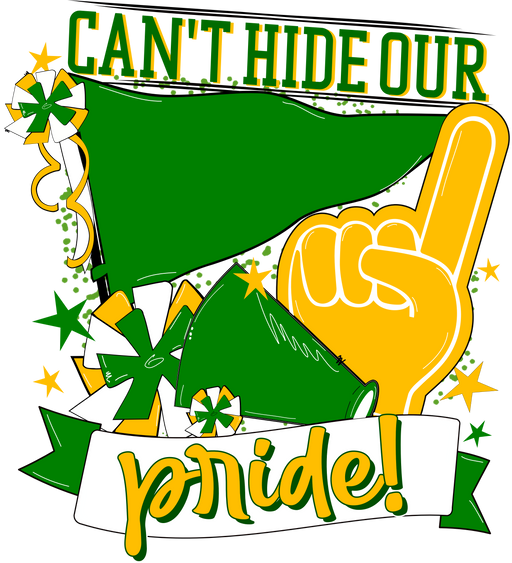 School Pride Door Hanger, Green and Yellow, DECOE-W-904917-DH , 22" Door Hanger - DecoExchange®