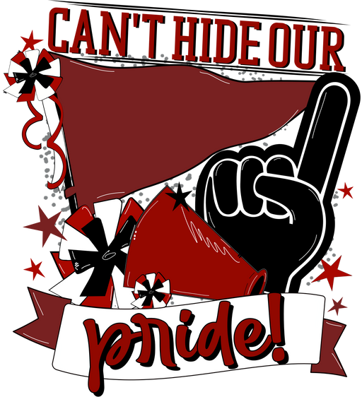 School Pride Door Hanger, Maroon and Black, DECOE-W-904918-DH , 22" Door Hanger - DecoExchange®