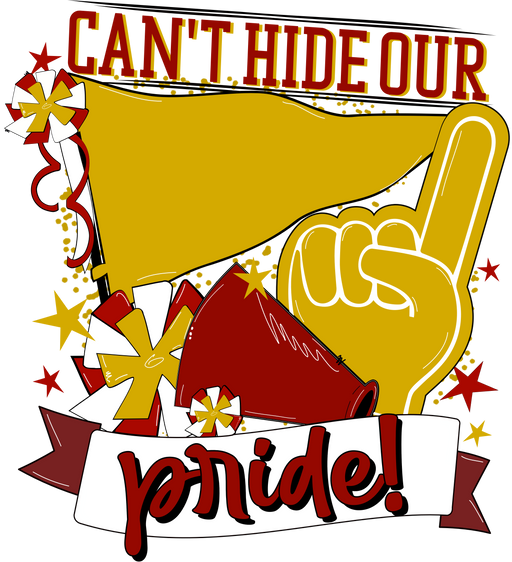 School Pride Door Hanger, Maroon and Gold, DECOE-W-904919-DH , 22" Door Hanger - DecoExchange®