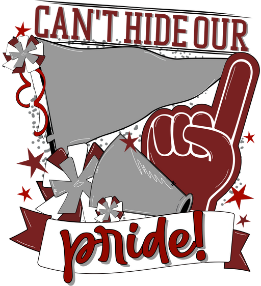 School Pride Door Hanger, Maroon and Grey, DECOE-W-904920-DH , 22" Door Hanger - DecoExchange®