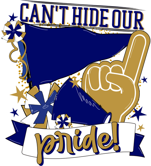 School Pride Door Hanger, Navy and Gold, DECOE-W-904923-DH , 22" Door Hanger - DecoExchange®