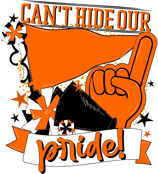 School Pride Door Hanger, Orange and Black, DECOE-W-904928-DH , 22" Door Hanger - DecoExchange®