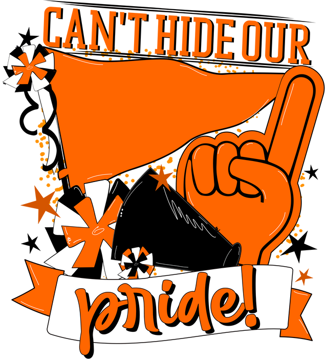 School Pride Door Hanger, Orange and Black, DECOE-W-904928-DH , 22" Door Hanger - DecoExchange®