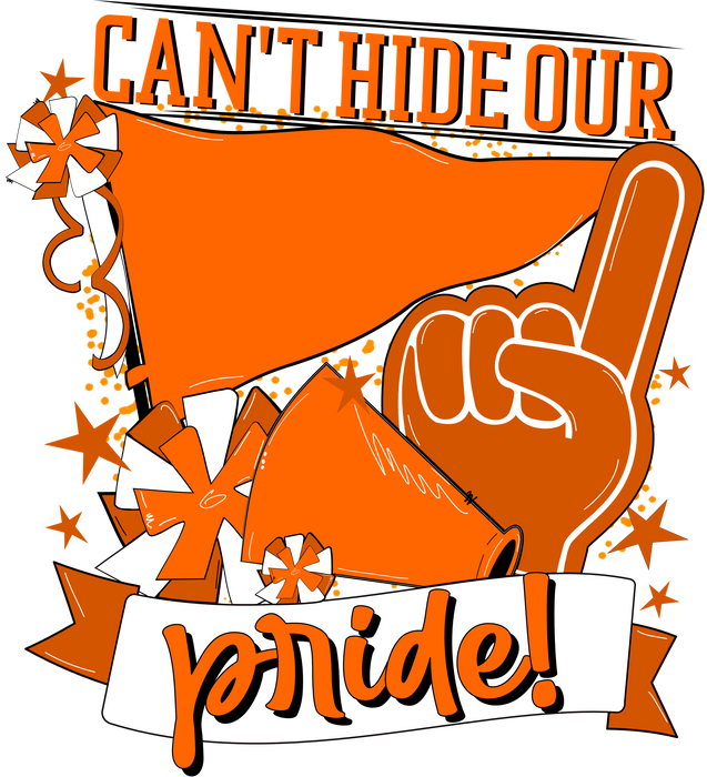 School Pride Door Hanger, Orange, DECOE-W-904929-DH , 22" Door Hanger - DecoExchange®