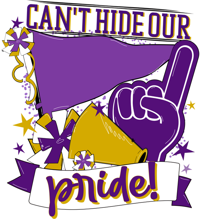School Pride Door Hanger, Purple and Gold, DECOE-W-904931-DH , 22" Door Hanger - DecoExchange®