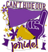 School Pride Door Hanger, Purple and Gold, DECOE-W-904931-DH , 22" Door Hanger - DecoExchange®