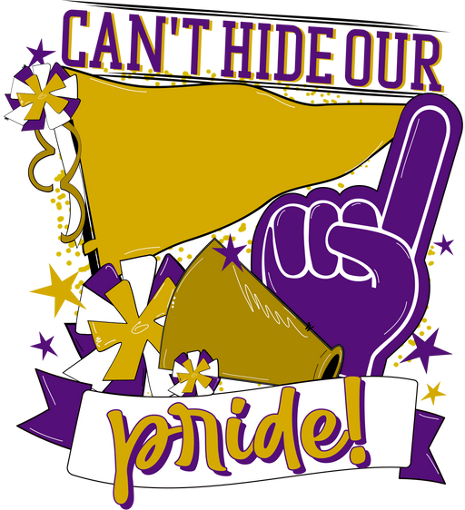 School Pride Door Hanger, Purple and Gold, DECOE-W-904932-DH , 22" Door Hanger - DecoExchange®
