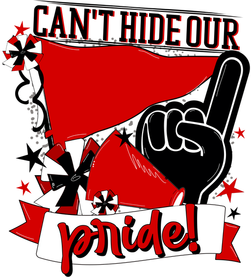 School Pride Door Hanger, Red and Black, DECOE-W-904934-DH , 22" Door Hanger - DecoExchange®