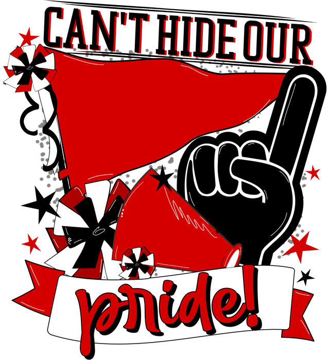 School Pride Door Hanger, Red and Black, DECOE-W-904934-DH , 22" Door Hanger - DecoExchange®