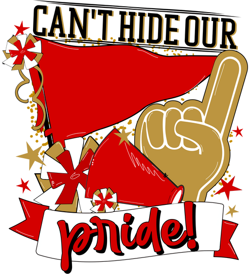 School Pride Door Hanger, Red and Gold, DECOE-W-904936-DH , 22" Door Hanger - DecoExchange®