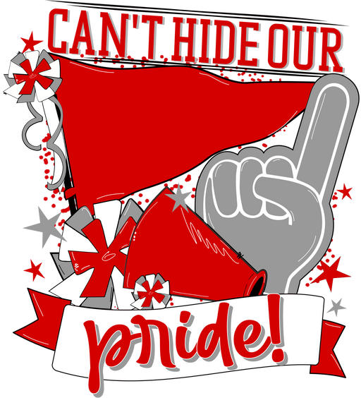 School Pride Door Hanger, Red and Grey, DECOE-W-904937-DH , 22" Door Hanger - DecoExchange®