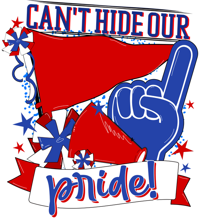 School Pride Door Hanger, Red and Royal Blue, DECOE-W-904939-DH , 22" Door Hanger - DecoExchange®