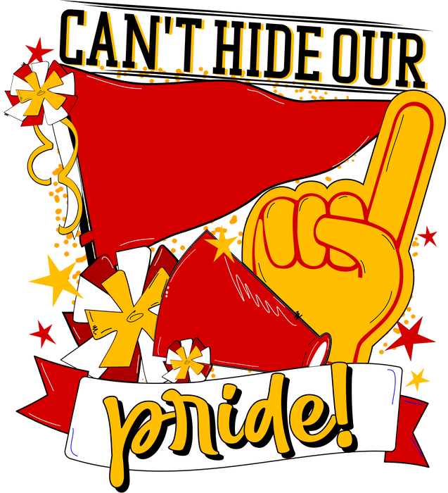 School Pride Door Hanger, Red and Yellow, DECOE-W-904940-DH , 22" Door Hanger - DecoExchange®