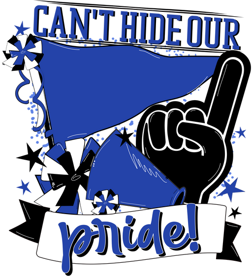 School Pride Door Hanger, Royal and Black, DECOE-W-904942-DH , 22" Door Hanger - DecoExchange®