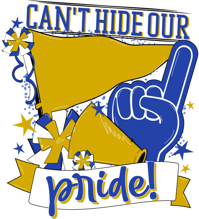 School Pride Door Hanger, Royal and Gold, DECOE-W-904943-DH , 22" Door Hanger - DecoExchange®