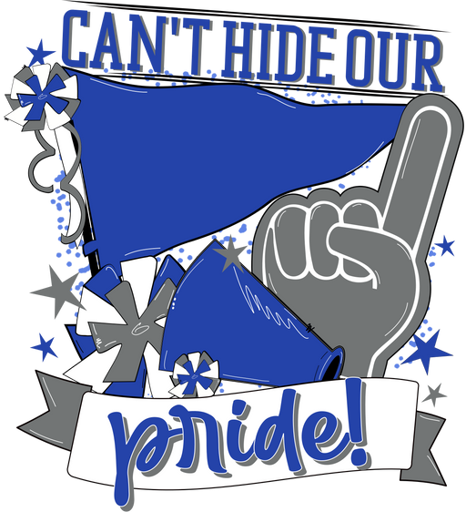 School Pride Door Hanger, Royal and Grey, DECOE-W-904945-DH , 22" Door Hanger - DecoExchange®